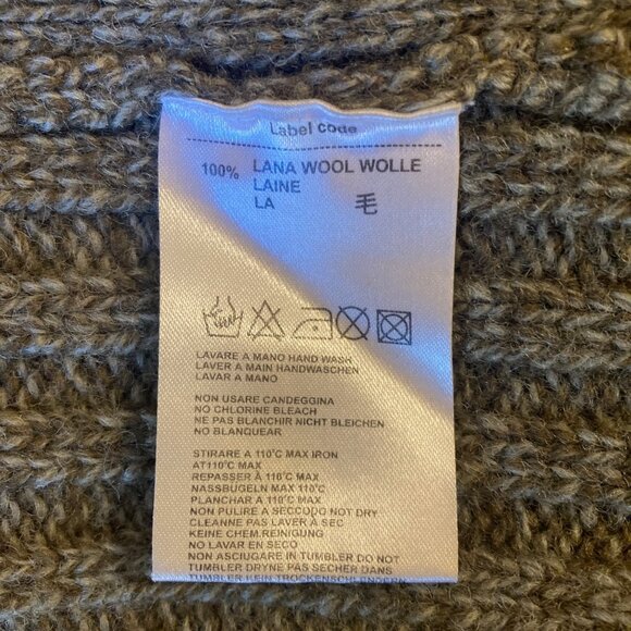 DIESEL Zip Sweater Wool Olive Green Men's L - Picture 11 of 12